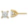 Princess Cut White Lab-Grown Diamond G-H SI 14K Yellow Gold Solitaire
Stud Earrings 3.00ctw