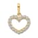 14K Yellow Gold Cubic Zirconia Children's Heart Pendant