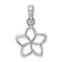 Rhodium Over 14k White Gold Cut-out Flower Pendant