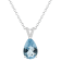 12x8mm Pear Shape Sky Blue Topaz With Diamond Accents Rhodium Over
Sterling Silver Pendant w/ Chain