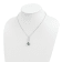 Rhodium Over Sterling Silver 9-10mm Tahitian Pearl Cubic Zirconia
Earring and Necklace Set