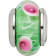 Sterling Silver Green Hand-blown Glass Bead