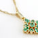 Emerald Marquise And Round Pendant Necklace In 18K Gold Over Sterling Silver
