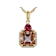 Color-Change Gemstone, Rhodolite And White Zircon Pendant Necklace In
18K Gold Over Sterling Silver 4.00ctw