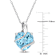 9ctw Sky Blue Topaz and Diamond Accent Heart Wrapped Pendant with Chain
in Sterling Silver