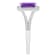 8x6mm Emerald Cut Amethyst 1/4 ctw Diamond Rhodium Over Sterling Silver
Halo Ring