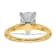 14K Yellow Gold With White Gold Accents 2 ct. G H I True Light Pear
Moissanite Solitaire Ring