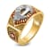10K Two-Tone Yellow and White Gold Men's Textured and Enameled Masonic
Shriner's Ring