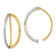 14k Yellow Gold and Rhodium Over 14k Yellow Gold Dangle Threader Earrings