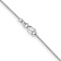Rhodium Over 14k White Gold 0.9mm Solid Cable 20 Inch Chain