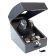 Mele and Co Gustavo Glass Top Vegan Leather Watch Winder
