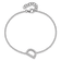Rhodium Over 14k White Gold Diamond Sideways Letter D Bracelet