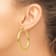 14k Yellow Gold Polished 1 3/4" Tube Hoop Earrings