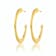 Open Hoop Earrings In 14K Gold Over Brass