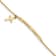 14k Yellow Gold Children's Polished Dangle Cross Bar Bracelet