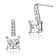 Princess-Cut CZ Solitaire Drop Earrings In White Rhodium Over Brass
