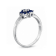0.43ctw Sapphire and Diamond Flower Cluster Ring in 14k White Gold