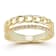 Sterling Statements 14K Yellow Gold Over Sterling Silver Stacked CZ Curb Ring