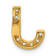 14K Yellow Gold Diamond Letter J Initial Charm