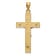 14k Two-tone Gold Textured INRI Crucifix Pendant
