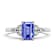 14K White Gold Tanzanite and Diamond Ring 0.59 ctw