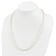 Rhodium Over Sterling Silver 7-8mm White Freshwater Cultured Pearl Necklace