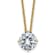 14K Yellow Gold 2 ct. 8.0mm Round G H I True Light Moissanite Solitaire
Pendant with Chain