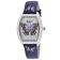 Christian Van Sant Women's Papillon Blue with Multi-color Butterfly
Design Leather Strap Watch
