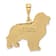 14k Yellow Gold Textured Golden Retriever Pendant