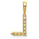 14K Yellow Gold Lab Grown Diamond Letter L Initial Pendant