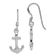 Rhodium Over Sterling Silver Anchor Earrings