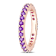 Amethyst 10K Rose Gold Eternity Ring 0.84ctw
