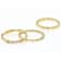 Moissanite Stackable Set Of 3 Rings In 14K Gold Over Sterling Silver