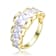 Princess-Cut CZ Cocktail Band Ring In 14K Gold Over Sterling Silver