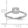 Rhodium Over 14K White Gold Diamond Cluster Engagement Ring 0.23ctw