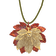 Iridescent Copper and 24k Yellow Gold Dipped Double Full Moon Maple Leaf
20 Inch Necklace