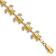 14k Yellow Gold Polished and Textured Mini Sea Turtle Link Bracelet