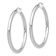Rhodium Over 14k White Gold Polished 1 15/16" Tube Hoop Earrings