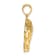 14k Yellow Gold Textured Boy Head pendant
