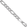 Rhodium Over 14k White Gold 5.75mm Figaro Link Bracelet, 7 Inches