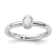 Sterling Silver Stackable Expressions Lab Created Opal Ring 0.09ctw