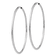 Rhodium Over 14k White Gold Polished 2 3/8" Endless Hoop Earrings