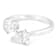 Pear Shape and Oval White Lab-Grown Diamond F-G SI 10K White Gold Ring 1.50ctw