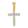 14k Yellow Gold Diamond Latin Cross Pendant