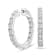 14k White Gold Diamond Inside-Out Hoop Earrings, 3.00ctw