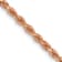 14k Rose Gold 2.25mm Solid Diamond-Cut Rope 18 Inch Chain