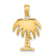 10K Yellow Gold Charleston Palm Tree Charm