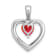 Rhodium Over 14k White Gold Ruby and Diamond Heart Pendant