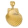 14k Yellow Gold Textured Scallop Shell Pendant
