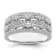 Rhodium Over 14K White Gold Diamond Band 0.88ctw
